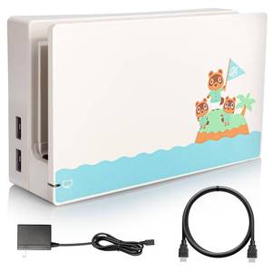 lot 2677 image: Fliresy Switch Dock Station for Nintendo - Replacement for Nintendo Switch Docking 4K1080P HDMI TV Adapter Dock Set with AC Adapter & High Speed HDMI Cable