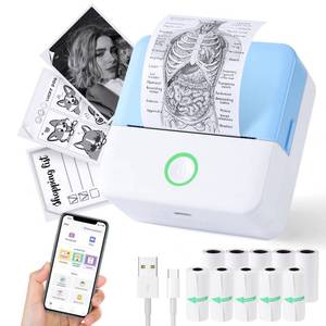 lot 2685 image: Thermal Mini Printer, Portable Inkless Sticker Maker, Bluetooth Printer for Phone, Wireless Label Printer with Tape, Free Cut Small Pocket Printer for Notes&Children DIY, Compatible with iOS&Android