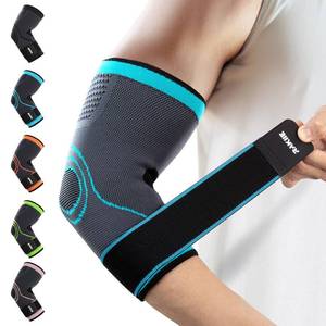 lot 2715 image: Elbow Compression Sleeve 2 Pack, Elbow Brace for Tendonitis and Tennis Elbow, Pain Relief Elbow Brace for Men & Women, Elbow Sleeve Reduce Joint Pain for Tennis, Golfer, Workouts, Blue (S)