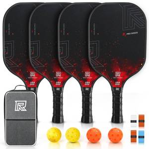 lot 2720 image: Ritzmed T-300 Carbon Fiber Pickleball PaddlesPickleball Paddles Set of 4USAPA Certified Pickleball PaddlesSpin Texture,Balanced Between Control and PowerBeginner�s Starter Kit Upgraded Version - Retail $119.17