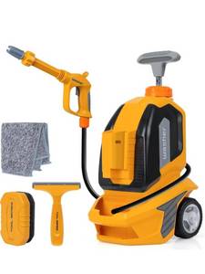 lot 12495 image: Kids Clean Car - Kids Car Washer Toys with Scraper Sponge Towel - Toddler Pretend Playing Tools Car Wash Gun Manual Pressure - Role Playing Toy Gift for Boys Girls