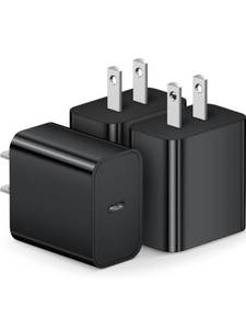 lot 12511 image: 3 Pack USB C Charger Block, iPhone 16 Charger Block 20W PD Power Adapter for iPhone 1616Pro16Pro Max16Plus1514131211 XsX, iPad and More - Black