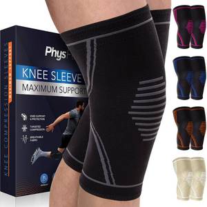 lot 12515 image: Knee XL Brace for Pain Relief - 2 Pack Knee Compression Sleeves for Men and Women - Support for Weightlifting, Gym, Workout, Volleyball - Meniscus Tear, ACL, Arthritis