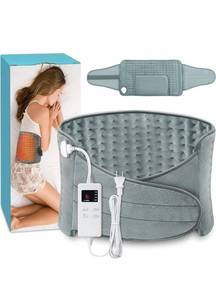 lot 12529 image: Heating Pad for Back Pain Relief Electric Heating Pad Wrap for Period Cramps Lower Back Neck Shoulders Pain Relief 6-Hour Auto Shut Off 12x24 Heated Pad  20 Belt Adjustable 4 Timer 6 Heat Level