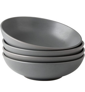 lot 12531 image: AmorArc 8.75�� Large Pasta Bowls, 42 ounce Wide Stoneware Bowls Set of 4 for Kitchen, Deep Bowls for PastaSaladFruitOtmealSoup, Microwave&Dishwasher Safe-Matte Gray