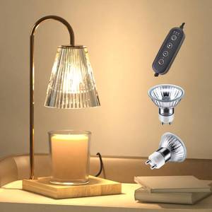 lot 12542 image: SESIIduo Candle Warmer Lamp, Dimmable Candle Warmer Lamp with Timer, Presents for Mom, Electric Candle Lamp Warmer with 2 Bulbs, for Jar Candles