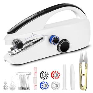 lot 12544 image: XSCQ Handheld Sewing Machine for Beginners, Mini Sewing Machine with Two Gear for Quick Stitch, Portable Sewing Machine for Various Fabrics, Suitable for DIY, Home, Travel (BLACKWHITE)