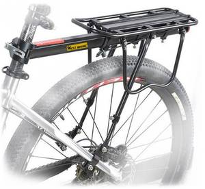lot 12549 image: West Biking 110Lb Capacity Almost Universal Adjustable Bike Cargo Rack Cycling Equipment Stand Footstock Bicycle Luggage Carrier Racks with Reflective Logo