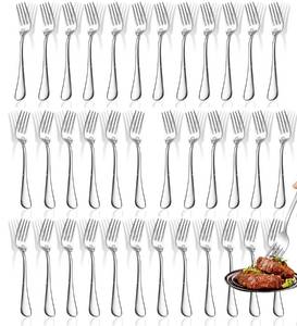 lot 12563 image: Forks,Set of 30 Top Food Grade Stainless Steel Forks Silverware Set, Dinner Forks, Flatware Forks Bulk,Cutlery Forks,8 Inches, Mirror Polished & Dishwasher Safe, New Apartment Essentials