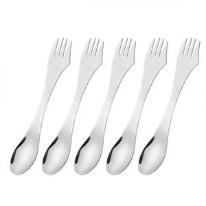 lot 12572 image: CM Cosmos 5 Pcs Stainless Steel Sporks 3-in-1 Fork Knife Spoon Utensils Set for Camping Hiking Traveling