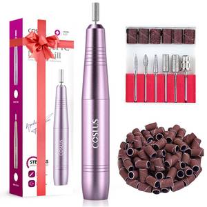 lot 12591 image: COSLUS Electric Nail Drill File Professional for Acrylic Gel Dip Powder Nails Portable Nail Drill Machine Kit Manicure Pedicure Tools Polishing Set with Nail Drill Bits Sanding Bands