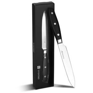 lot 12612 image: linoroso 5 inch Kitchen Utility Knife Gourmet Series, Sharp High Carbon Stainless Steel Kitchen Knife Multipurpose Paring Knife for Cutting, Peeling, Slicing Fruit, Vegetables, and Meat