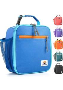 lot 12625 image: Lunch Box Kids,Premium Insulated Lunch Bag for Girls Boys,Soft Bag Mini Cooler Back to School Thermal Reusable Lunch Bag for Work School Picnic (Blue) L