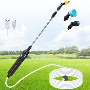 lot 12629 image: SideKing Battery Powered Sprayer Wand, 23.6 Telescopic Wand with 10FT Hose for Garden Spraying (3 Nozzles)