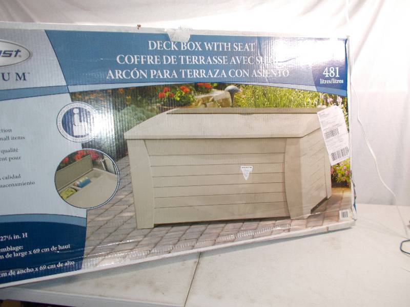 lot 1352 image: suncast deck box bench