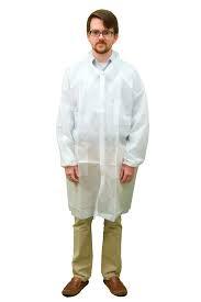 lot 47 image: Polypropylene White Lab Coats XL