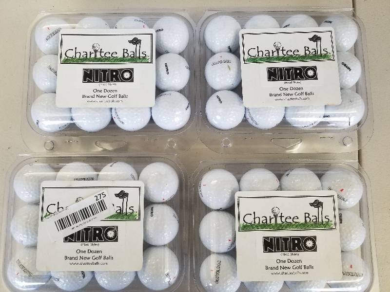 Nitro Caveman in clam shell, AAAA - 4 dozen, Golf Balls! Titleist,  Callaway, Nike, Pro-V1, Tiger Woods, Huskers, KC Chiefs. Large Quantities.  Accessories and Collectibles