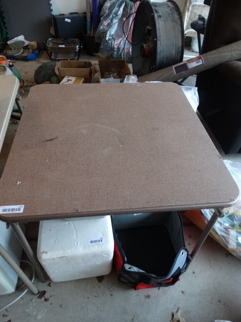 lot 172 image: Brown Folding Card Table.