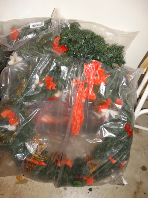 lot 209 image: 3 Large Christmas Wreaths.
