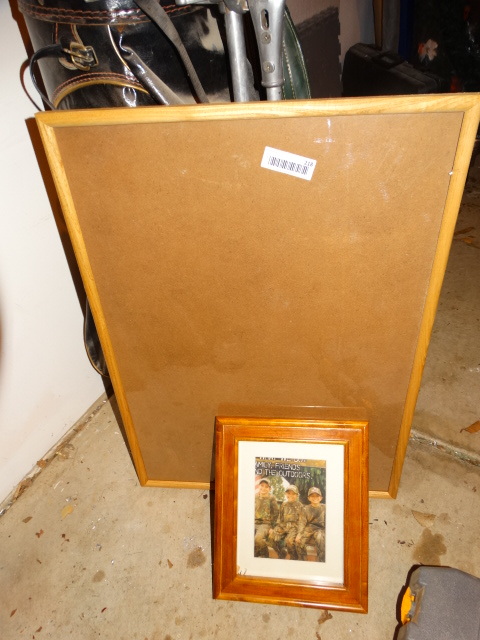 lot 218 image: 1 Framed Print & 1 Large Frame wGlass & Backboard.