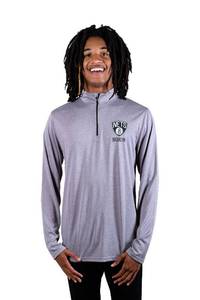 lot 15685 image: Ultra Game NBA Mens Quarter Zip Long Sleeve Pullover T-Shirt