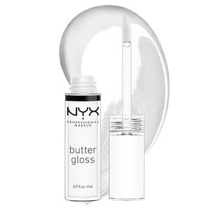lot 15688 image: NYX PROFESSIONAL MAKEUP Butter Gloss, Non-Sticky Lip Gloss - Sugar Glass (Clear)