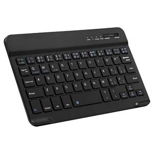 lot 16187 image: Ultra-Slim Bluetooth Keyboard Portable Mini Wireless Keyboard Rechargeable for Apple iPad iPhone Samsung Tablet Phone Smartphone iOS Android Windows (7 inch Black)