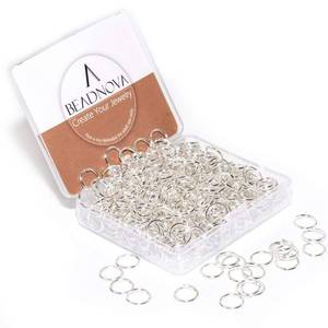 lot 16190 image: BEADNOVA 10mm Jump Rings Silver Jewelry Jump Rings for Jewelry Making Open Jump Rings for Keychains (300Pcs)