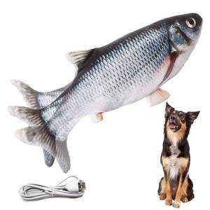 lot 16207 image: VAIZIQ Flopping Fish Electric Moving Dog Fish ToyRealistic Flopping Fish Rocking Dog Toy, Dog Toys Interactive Pet Toys for Dog ExerciseSmall and Medium Dog Floppy Fish Dog Chew Toy