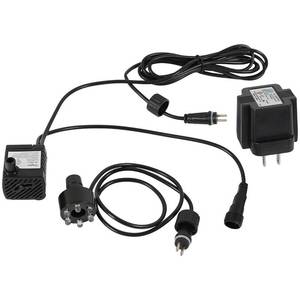 lot 16238 image: Sunnydaze 40 GPH Pump for Fountains, Aquariums, or Bird Baths - 6-Color LED Light Ring - Transformer - 1.6-Foot Max Lift
