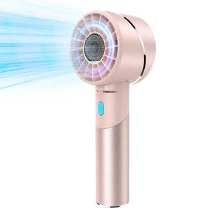 lot 16252 image: Handheld Fan, Mini Small Portable Turbo Fan, USB Type-C Rechargeable with 4 High Speeds Personal Fans, Max 16 Hours Working Time, Small Hand Fan for Travel, Camping, Office, Home, Outdoor - Pink