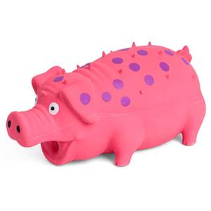 lot 16273 image: POPLAY Squeaky Latex Grunting Pig Dog Toys, 7.8 Pink Pig Dog Toy Anxiety Relief for Dog Puppy Chew Toys Rubber Squeeze Gift for Dogs