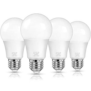 lot 16300 image: MAXvolador A19 LED Light Bulbs, 100 Watt Equivalent LED Bulbs, Daylight White 5000K, 1500LM, E26 Base, Non-Dimmable, 13W Bright LED Bulbs, 4-Pack
