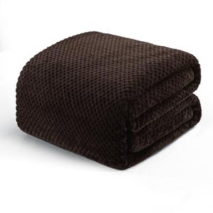 lot 16319 image: Exclusivo Mezcla Fleece Bed Blanket Queen Size, Super Soft and Warm Blankets for Couch, Sofa and Bed Waffle Textured, Cozy, Fuzzy and Lightweight (Coffee, 90x90 Inches)
