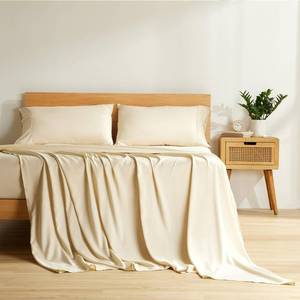 lot 16323 image: SLEEP ZONE Queen Sheets Beige - Super Soft Sheets for Queen Size Bed, 4 Pieces Hotel Luxury Queen Sheet Set, Easy Care Microfiber Bed Sheet Set