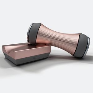 lot 16342 image: Onze Rolling Sharpener for Knives  15 18 Degree Knife Sharpener  Aluminum Alloy Gripable Blade Sharpener 360 & 600 Diamond  Strong Magnet Anti Rolling Ergonomic Grip  Pink Gold Color - Retail $76.918u