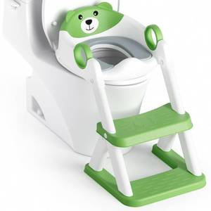 lot 16345 image: Rabb 1st Potty Training Seat, Upgrade Toddler Toilet Seat for Kids Boys Girls, 2 in 1 Potty Training Toilet for Kids, Splash Guard Anti-Slip Pad Step StoolUpgraded Cushion