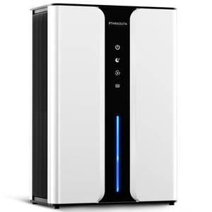 lot 16359 image: PTHRAOUTA 95oz Home Dehumidifier, (950 sq.ft) Quiet dehumidifier for Bedroom Bathroom with Drain Hose, with Air Reusable Filter Indoor Dehumidifier for Basement RV Closet - Retail $87.83