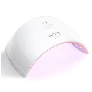 lot 16361 image: SUNUV UV LED Nail Lamp, UV Light for Nails Dryer for Gel Nail Polish Curing Lamp with Sensor 2 Timers SUN9C Pink Gift for Women Girls