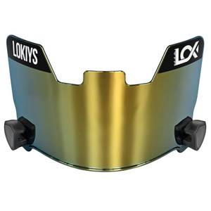 lot 16367 image: LOKIYS Football Visor - for Youth Football Helmets & Adult Football HelmetsGold