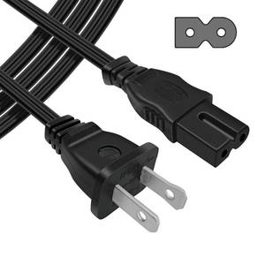 lot 16393 image: UL Listed Powseed 6Ft 2 Prong Polarized AC Wall Power Cord Cable Plug for Sony PlayStation 1 2 PS1 PS2, Vizio Sharp Sanyo Emerson TV, Arris Router Modem, Bose Companion 3 5 Multimedia Speaker