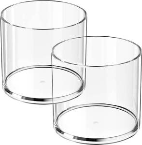 lot 16412 image: MaxGear 2 Pack Pen Holder Acrylic Cylinder Container, Round Pencil Holder for Desk Pen Cups for Utensil Makeup Brush Holder, Clear Stationery Organizer for School Home Supplies Office Desk Accessories