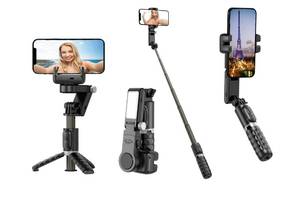 lot 16413 image: Luxccaiw Gimbal Stabilizer for Smartphone,2-Axis Auto Face Tracking Selfie Stick with Tripod with LED Light,360°Rotation with Remote for Android and iPhone,Ideal for Vlogging,YouTube,TikTok Video