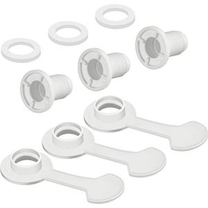 lot 16922 image: 3 Sets Cooler Drain Plug Cooler Plug Replacement Triple Snap Drain Plug Cooler Plug Assembly for Coolers 1.14 Inches 2.9 cm Shaft Length, White