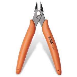 lot 16923 image: KATA 5 Inch Micro Wire Cutters, Precision Mini Flush Cutters and Clean Cut Pliers for Electronics, Model, Jewelry, Model Kits, Orange