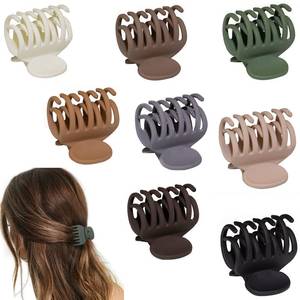 lot 16924 image: 1.6 Matte Medium Double Row Teeth Hair Clips for Women - Strong Hold Jaw Clamps for Thin, Fine & Thick Hair