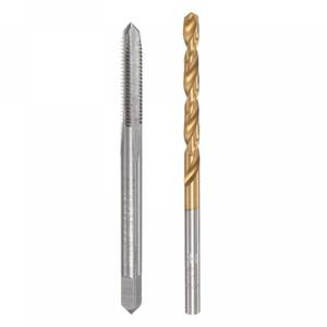 lot 16927 image: uxcell M4 x 0.7 Straight Flute Thread Tap and 3.3mm Twist Drill Bit Set, Metric Titanium Plated 6542 High Speed Steel Machine Screw Thread Tap Threading Drilling Tool
