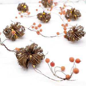 lot 16954 image: MENGNAN Fall Halloween Garland Lights 10ft 30LEDs Rattan Pumpkin Berry String Lights Battery Operated with Timer Fall Decorations for Home Thanksgiving Harvest Christmas Gift Halloween Decorations