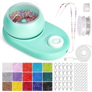 lot 16966 image: Tilhumt Electric Bead Spinner Kit for Jewelry Making, ForwardReverse Rotation, Clay Bead Spinner with Adjustable Speed, 9000 PCS Seed Beads, Beading Supplies for Waist, Bracelet, Necklace (Patented)