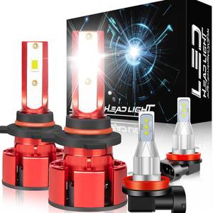 lot 16967 image: OBNDVU Fit for GMC Acadia 2013-2019 Led Lights, 500% Brightness 9012 Light Bulbs High&Low BeamH11 LED Fog Lights6500K White 36000LM 9012 Led Light Bulb, 4Pcs 9012 H11 Led Bulbs
